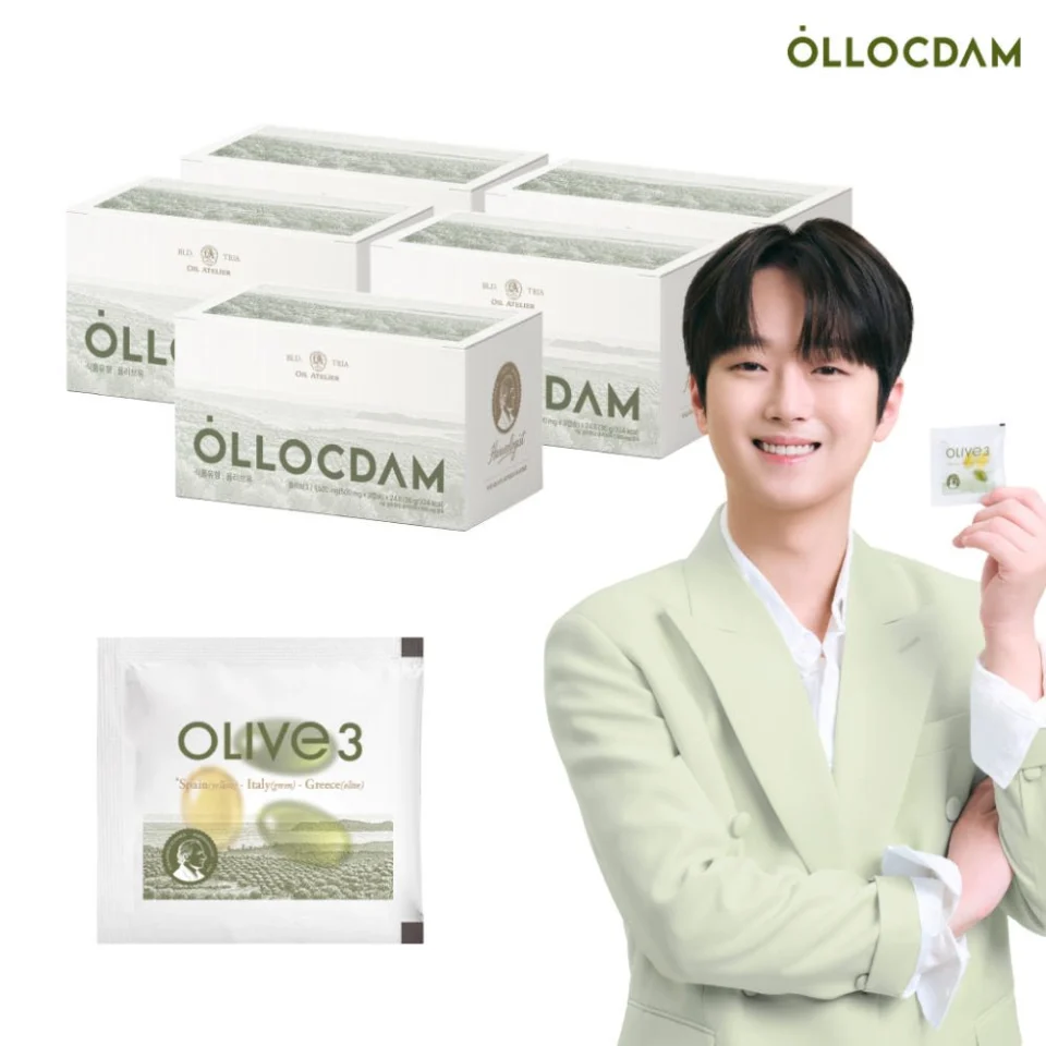 올록담 올리브3 EVOO 올리브오일 캡슐 올리브유 5개월분